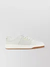 Saint Laurent Leather Low-top Sneakers With Perforated Detailing