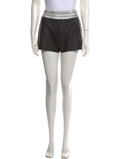 Pre-owned Saint Laurent Leather Mini Shorts W/ Tags In Black