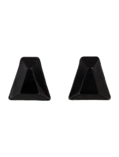 Pre-owned Saint Laurent Leather Minimaliste Clip-on Earrings In Multi