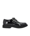 Saint Laurent Leather Monk Shoes In Black