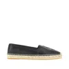 Saint Laurent Leather 'monogram' Espadrilles With Logo In Black