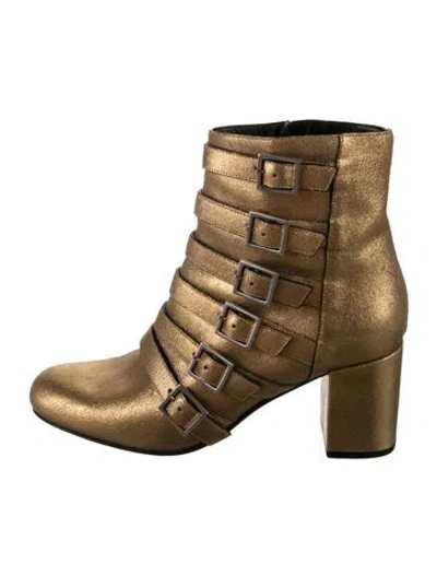Pre-owned Saint Laurent Leather Moto Boots