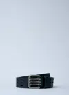 Saint Laurent Leather Motorcycle Belt In Brown