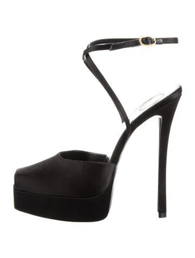 Pre-owned Saint Laurent Leather Mules