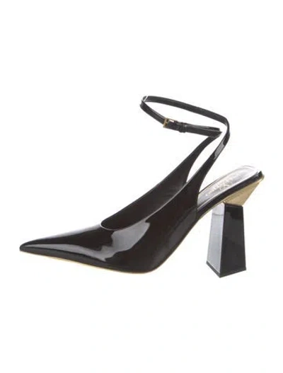 Pre-owned Saint Laurent Leather Mules In Black