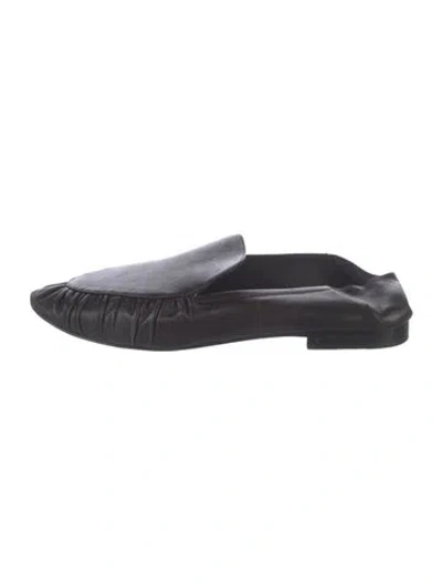 Pre-owned Saint Laurent Leather Mules In Black