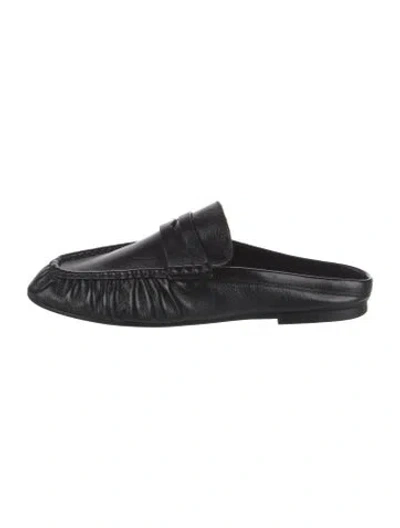 Pre-owned Saint Laurent Leather Mules In Black