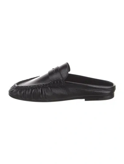 Pre-owned Saint Laurent Leather Mules In Black