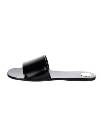 Pre-owned Saint Laurent Leather Mules In Black