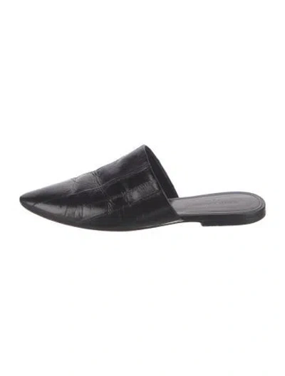 Pre-owned Saint Laurent Leather Mules In Black