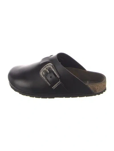 Pre-owned Saint Laurent Leather Mules In Blue