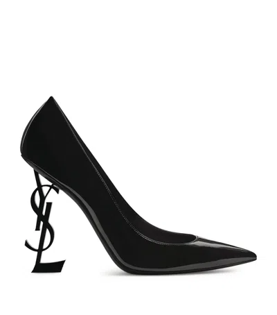 Saint Laurent Ysl Opyum Patent Leather Pumps In Black