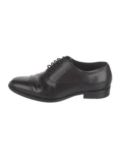 Pre-owned Saint Laurent Leather Oxfords In Black