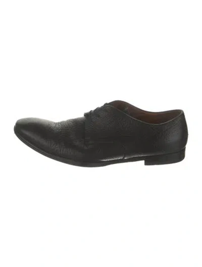 Pre-owned Saint Laurent Leather Oxfords In Black