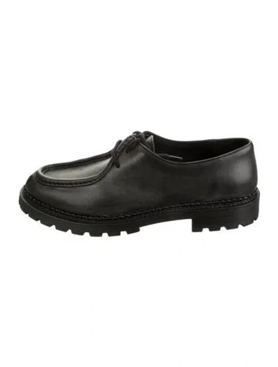 Pre-owned Saint Laurent Leather Oxfords In Black