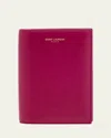 Saint Laurent Leather Passport Holder In Pink