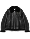 Saint Laurent Shearling Jacket In Black