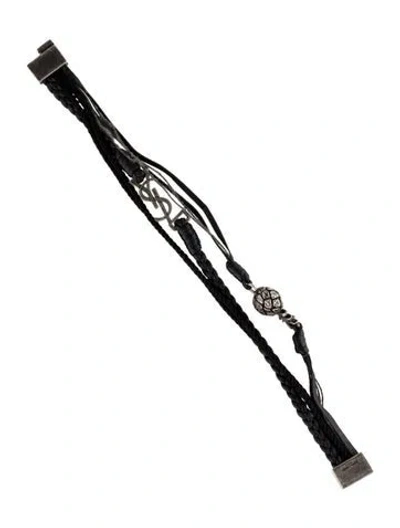 Pre-owned Saint Laurent Leather 'pineapple' Multistrand Bracelet