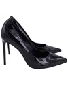 Saint Laurent Stiletto Pointed Toe Patent Pump In Black