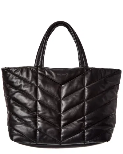 Saint Laurent Leather Puffer Tote