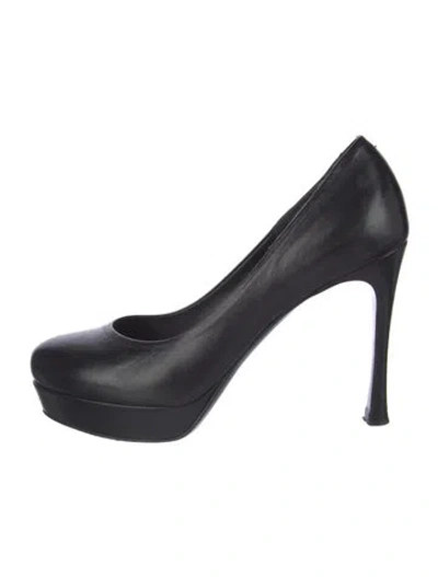 Pre-owned Saint Laurent Leather Pumps In Black