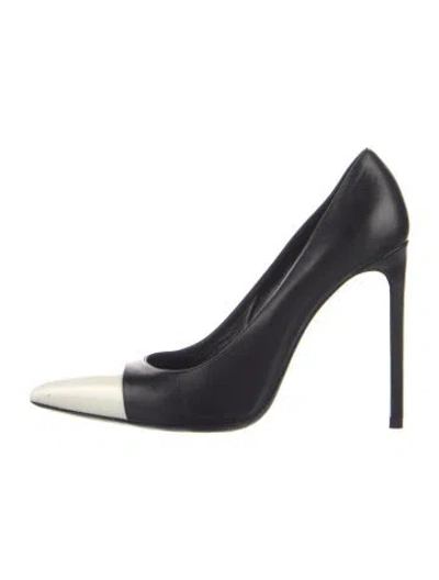 Pre-owned Saint Laurent Leather Pumps In Black