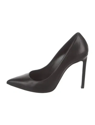 Pre-owned Saint Laurent Leather Pumps In Black