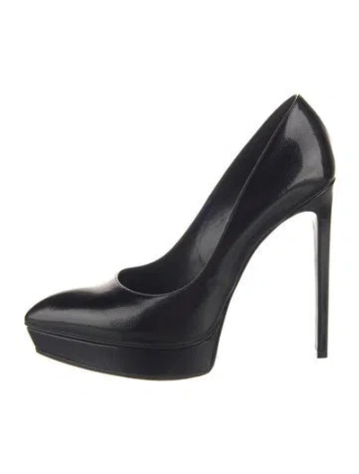 Pre-owned Saint Laurent Leather Pumps In Black