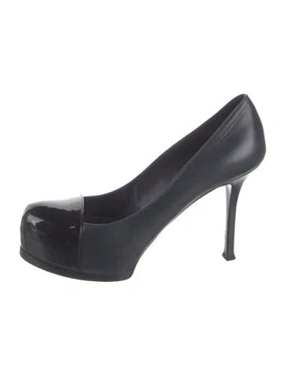 Pre-owned Saint Laurent Leather Pumps In Blue
