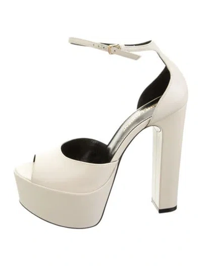 Pre-owned Saint Laurent Leather Pumps In Neutrals