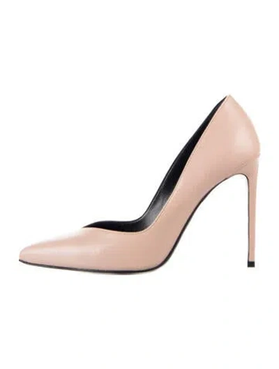 Pre-owned Saint Laurent Leather Pumps In Neutrals/pink
