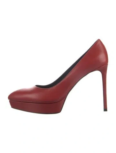 Pre-owned Saint Laurent Leather Pumps In Red