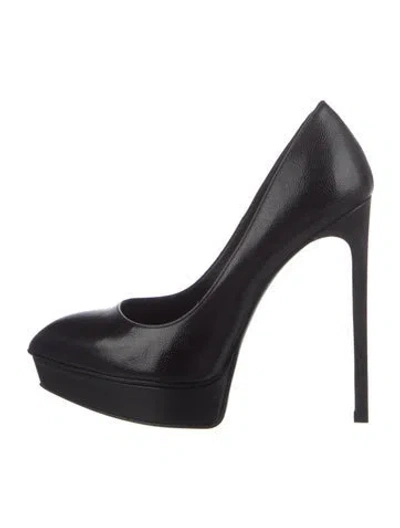 Pre-owned Saint Laurent Leather Pumps W/ Tags In Black