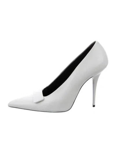 Pre-owned Saint Laurent Leather Pumps In White