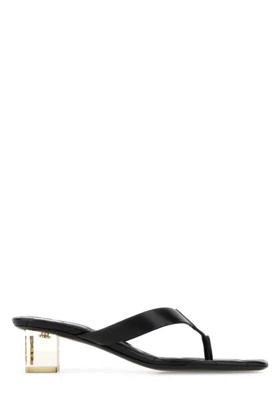 Saint Laurent Leather Pumps With 4.5 Cm Heel In Black