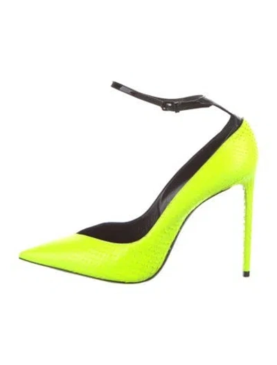 Pre-owned Saint Laurent Leather Pumps In Yellow