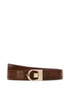 Saint Laurent Cintura Reversibile In Pelle Caramello   Donna In Brown