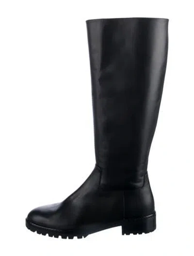 Pre-owned Saint Laurent Leather Riding Boots In Black