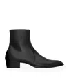 Saint Laurent Roman Boots In Smooth Leather In Black