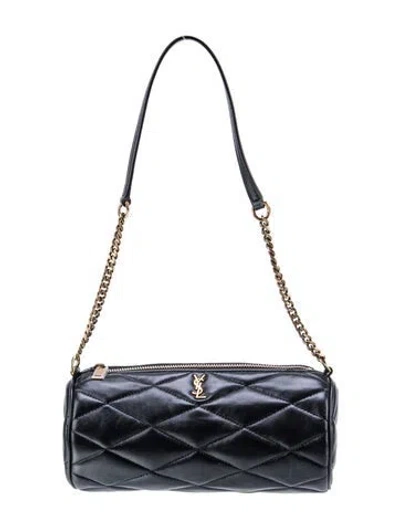 Pre-owned Saint Laurent Leather Sade In Black