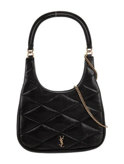 Pre-owned Saint Laurent Leather Sade In Black