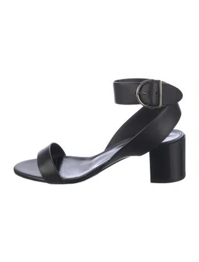 Pre-owned Saint Laurent Leather Sandals In Black