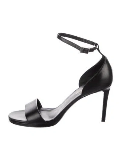 Pre-owned Saint Laurent Leather Sandals In Black