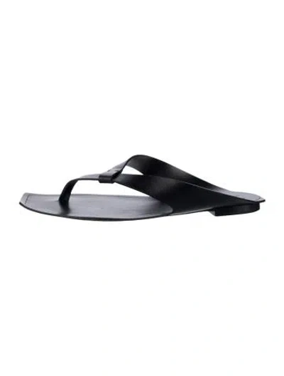 Pre-owned Saint Laurent Leather Sandals In Black