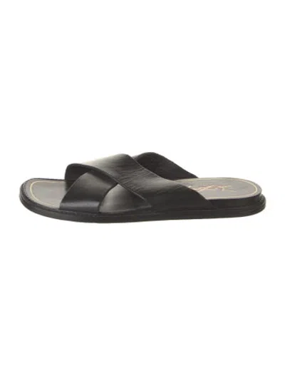 Pre-owned Saint Laurent Leather Sandals In Black