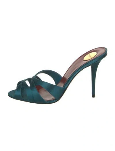 Pre-owned Saint Laurent Leather Sandals In Blue