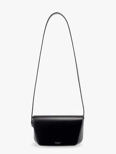Saint Laurent Leather Shoulder Bag In Black