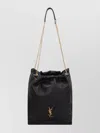 Saint Laurent Leather Shoulder Pouch Metal Strap