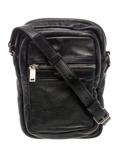 Pre-owned Saint Laurent Leather Sid In Black