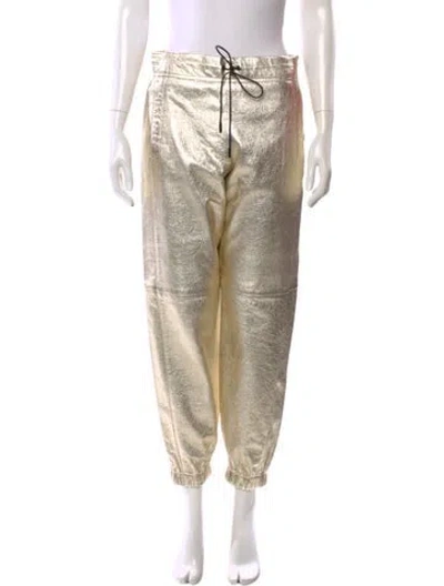 Pre-owned Saint Laurent Leather Skinny Leg Pants